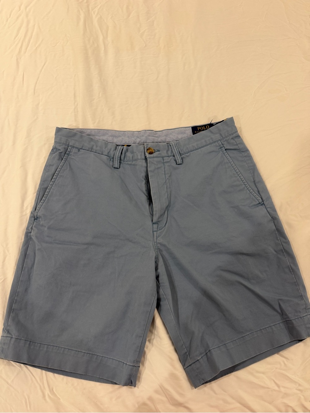 Polo by Ralph Lauren Sky Blue Men’s Flat Front Chino Shorts